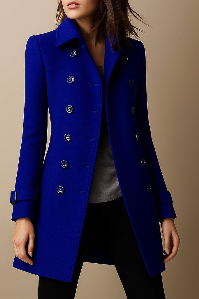Pascale | Manteau Élégant Long Cintré