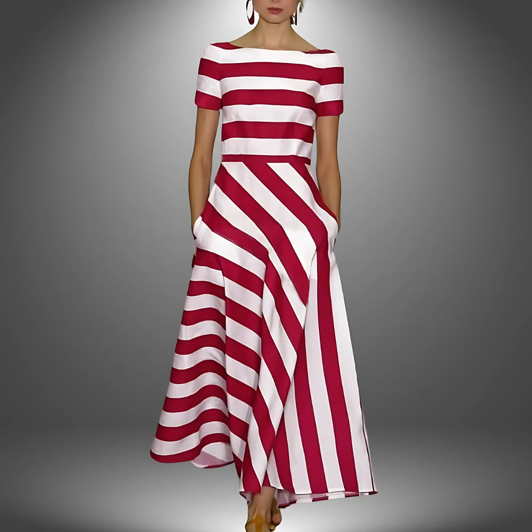 Agnès - Robe Longue Rayée d'Été Femme