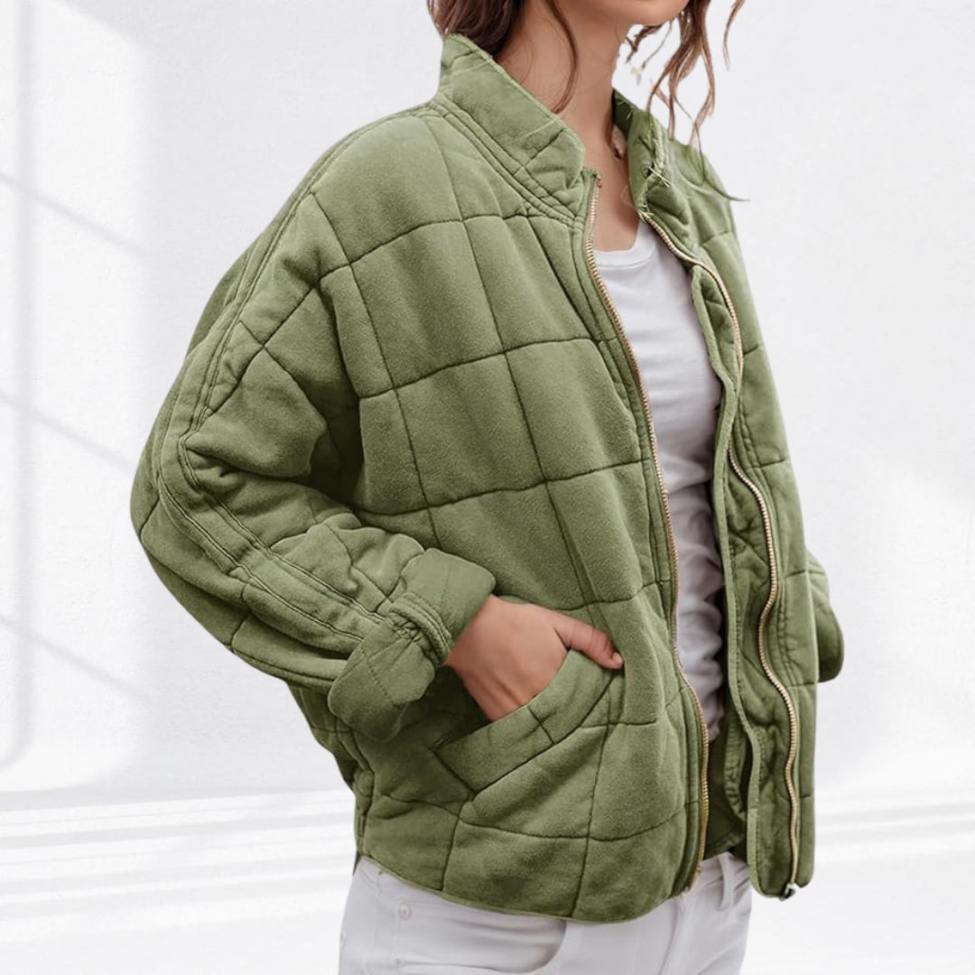 Chloé - Veste Élégante Matelassée Col Montant