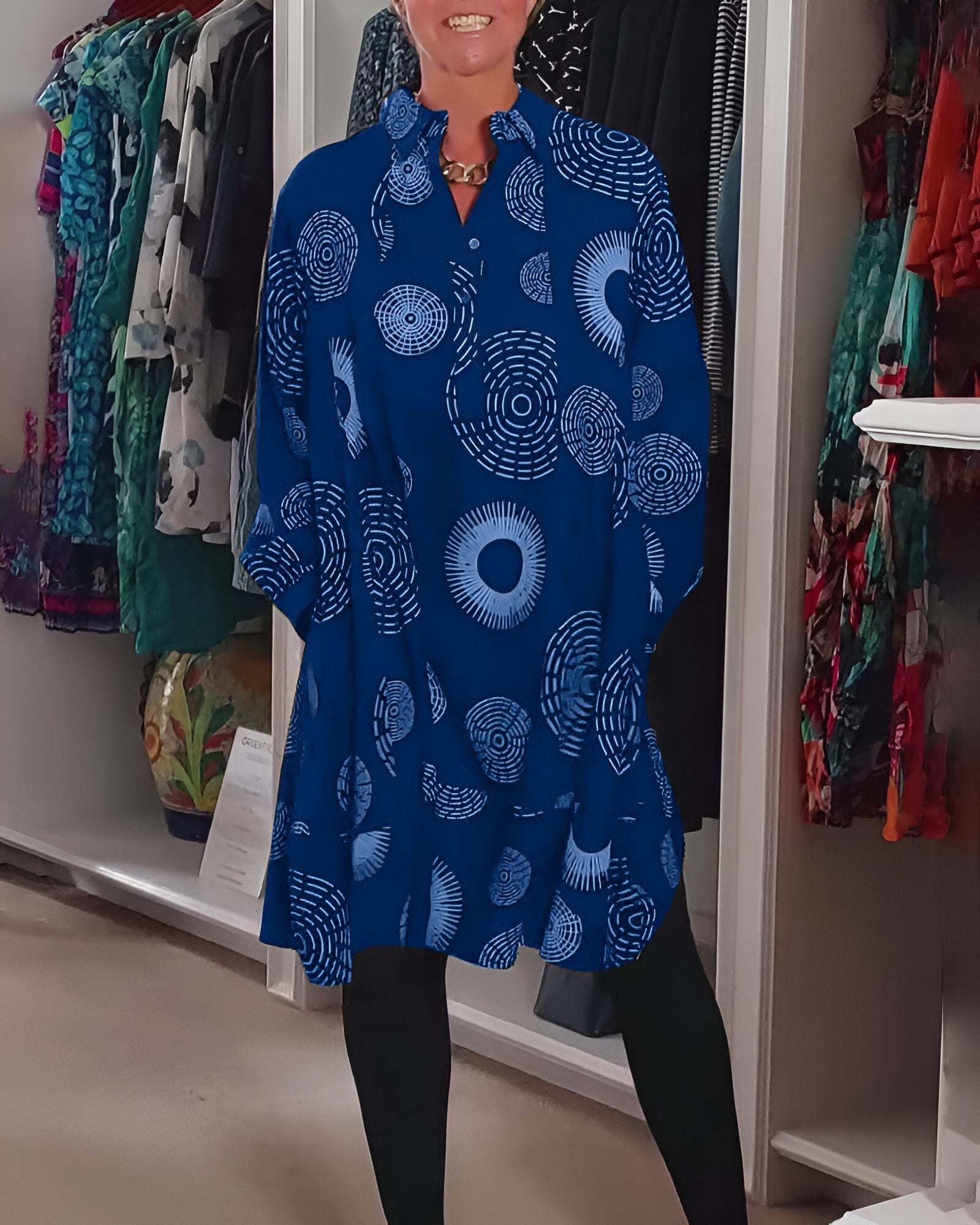 Sonia - Robe Tunique Femme Ample Imprimée