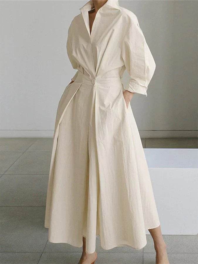 Delphine - Robe Maxi Chemise Chic