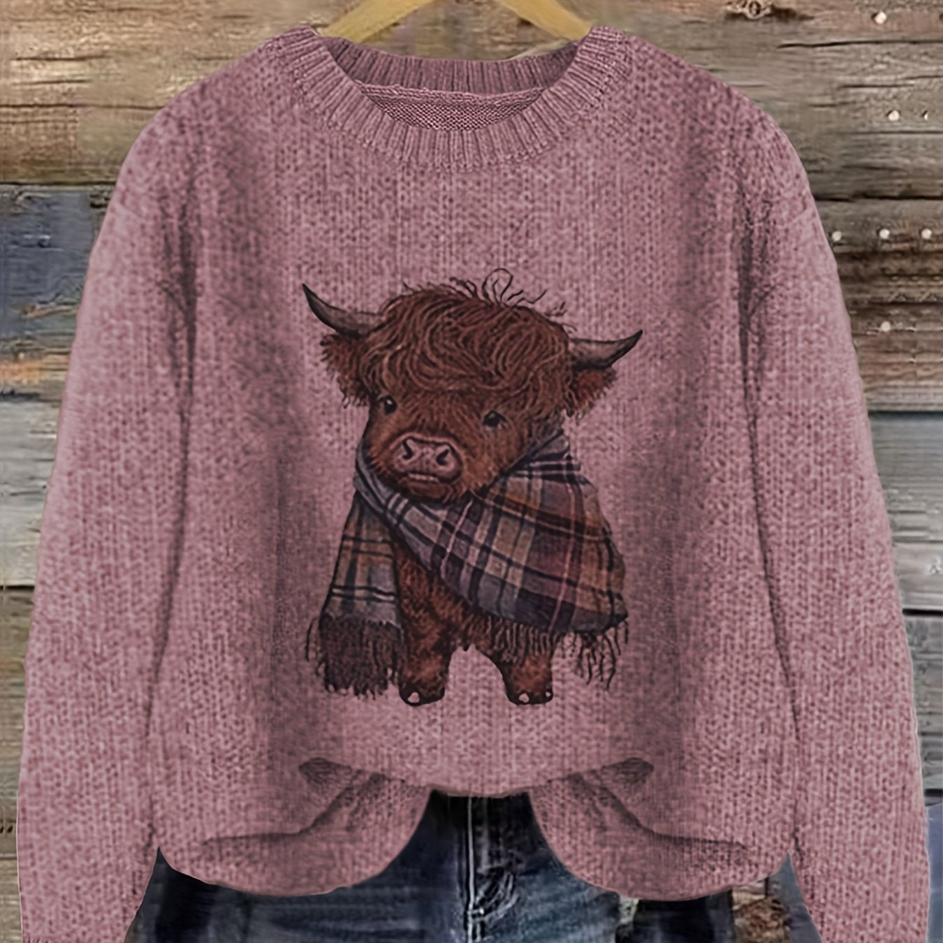 Aurélie - Pull Chic Imprimé Vache