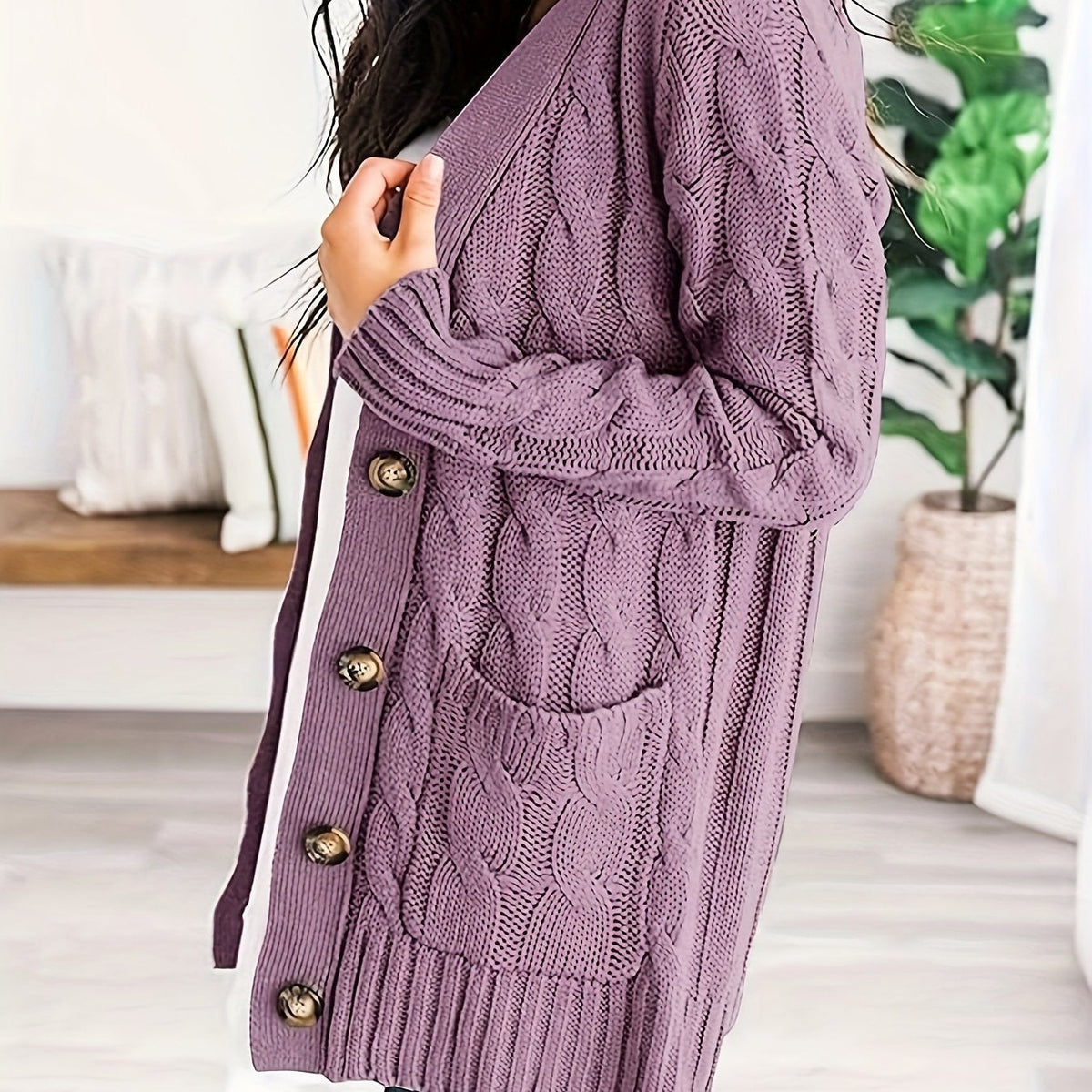 Isabelle - Cardigan Élégant Oversize Torsadé