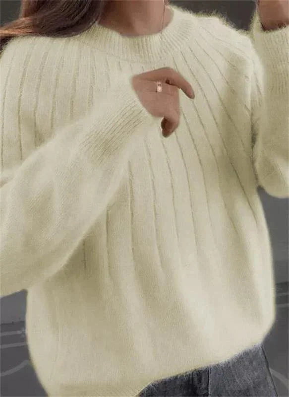 Charlotte | Pull Élégant Mohair Col Rond