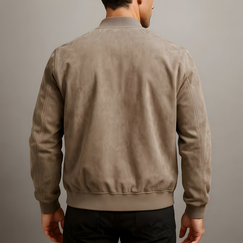 Christophe - Veste Élégante Daim Zippée