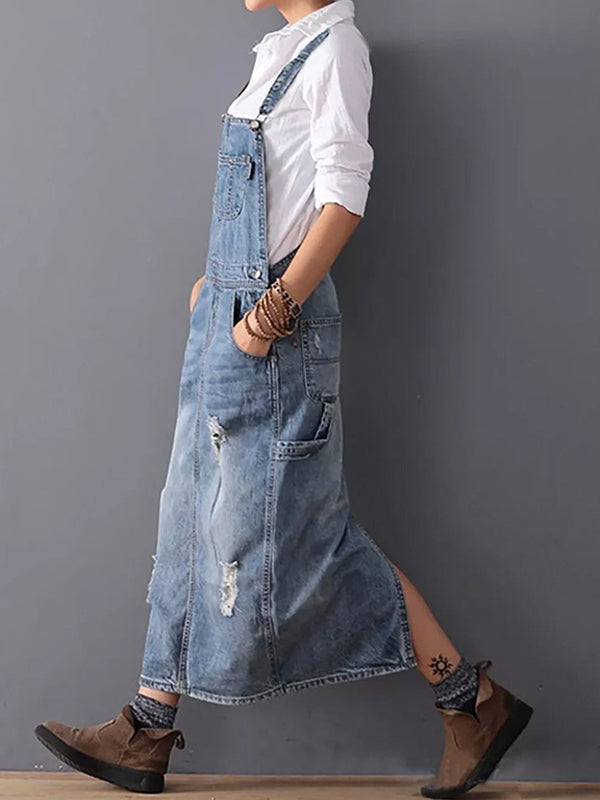 Marie - Salopette Denim Longue