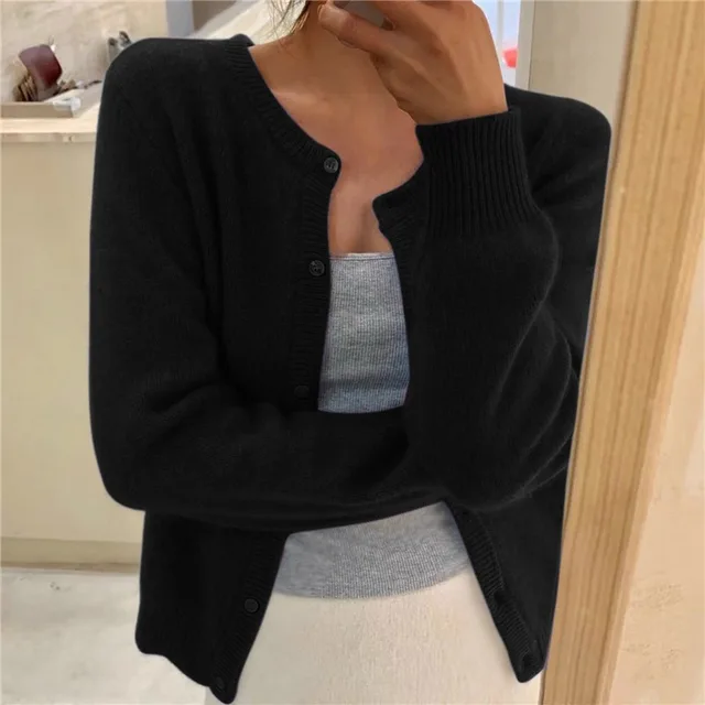 Nathalie - Gilet Élégant Boutonné Maille Fine