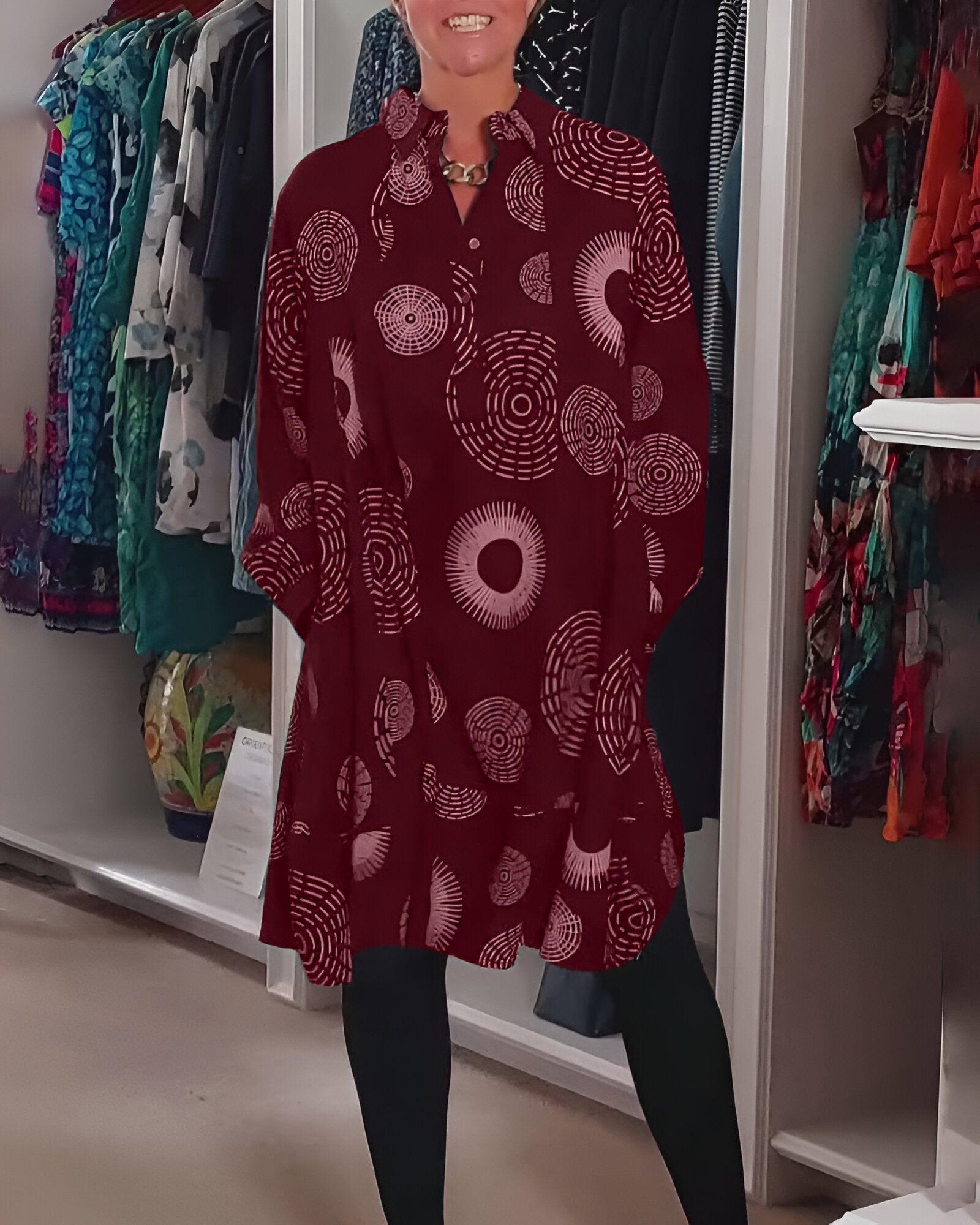 Sonia - Robe Tunique Femme Ample Imprimée