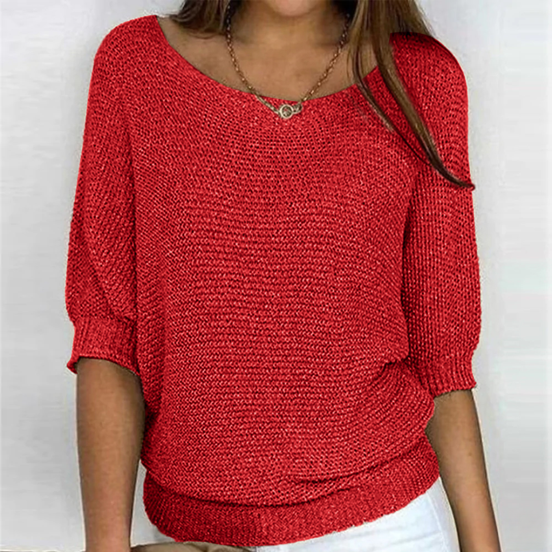 Nadine | Pull Élégant Maille Col Bateau