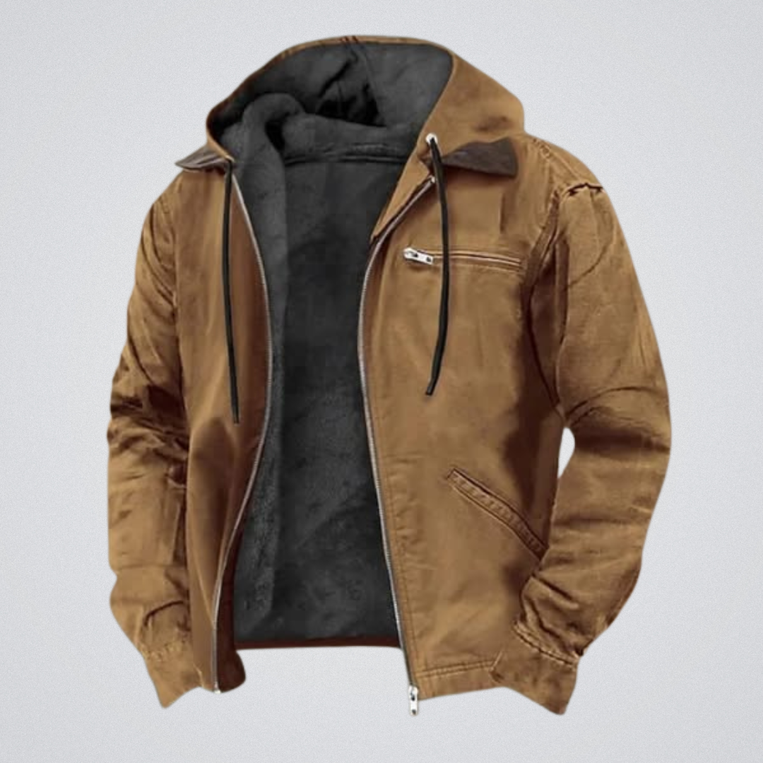 Olivier - Veste Intemporelle Doublée Sherpa à Capuche