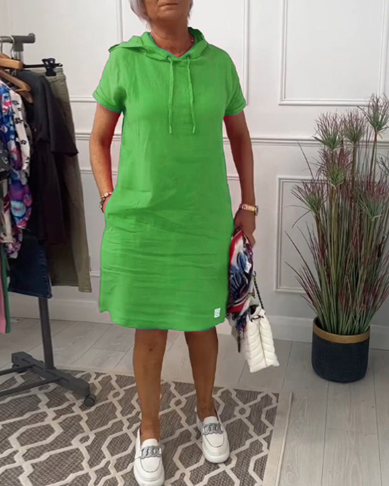 Robe Courte Femme Sweat à Capuche - Susan