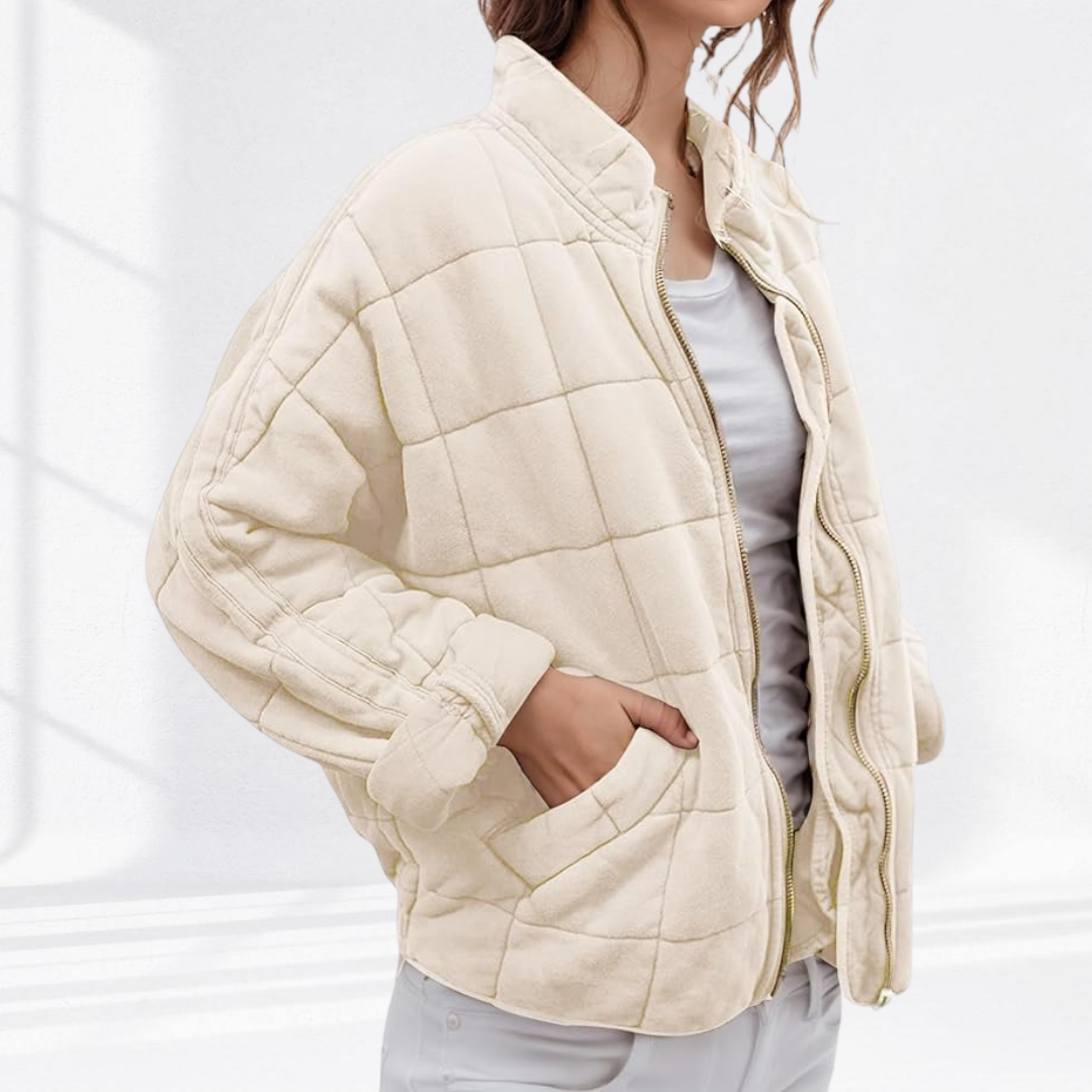 Chloé - Veste Élégante Matelassée Col Montant
