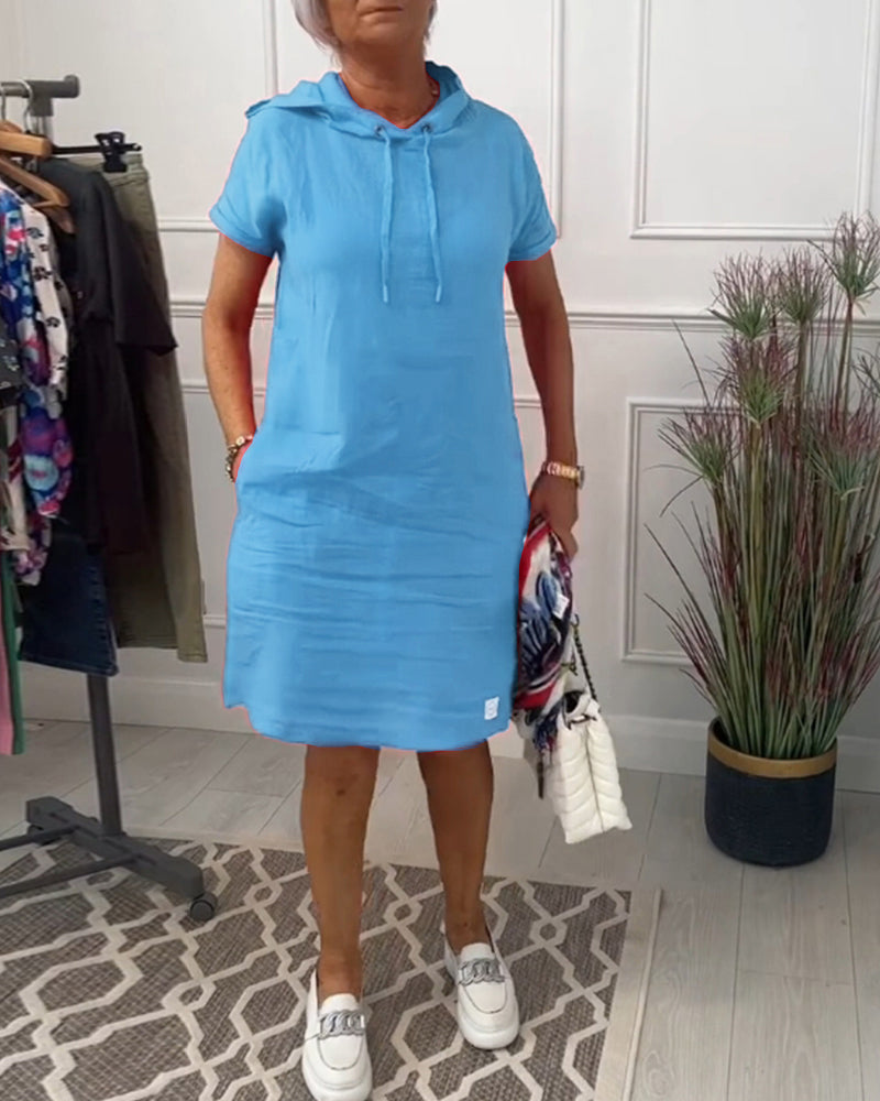 Robe Courte Femme Sweat à Capuche - Susan