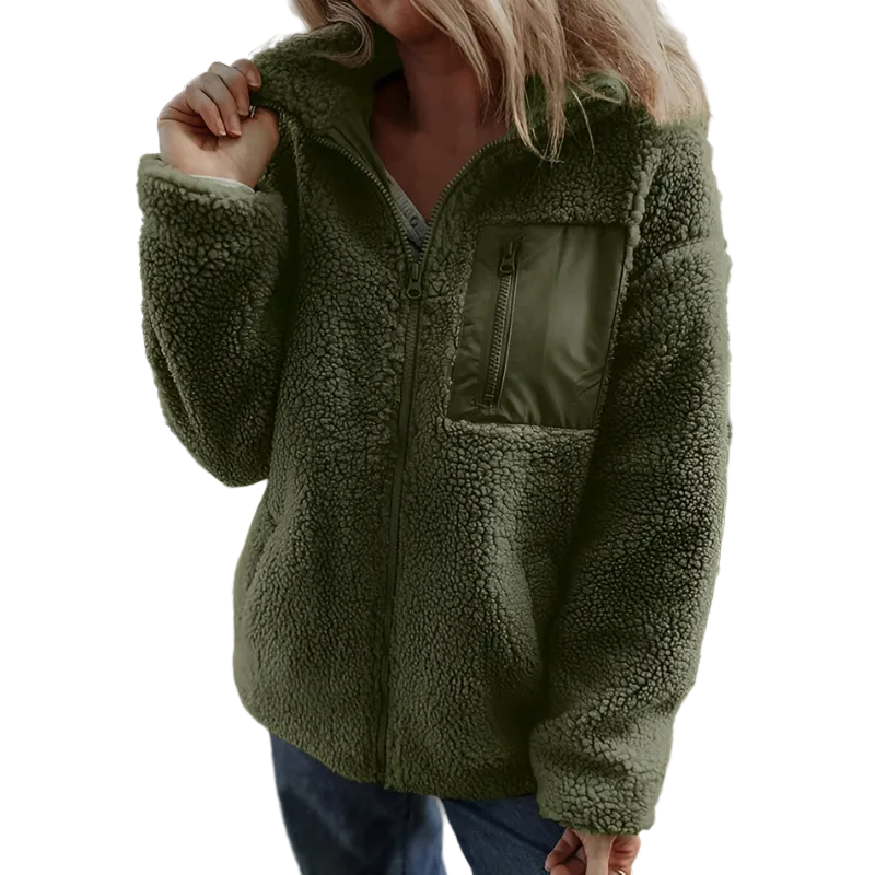 Juliette | Veste Chic Teddy Col Montant