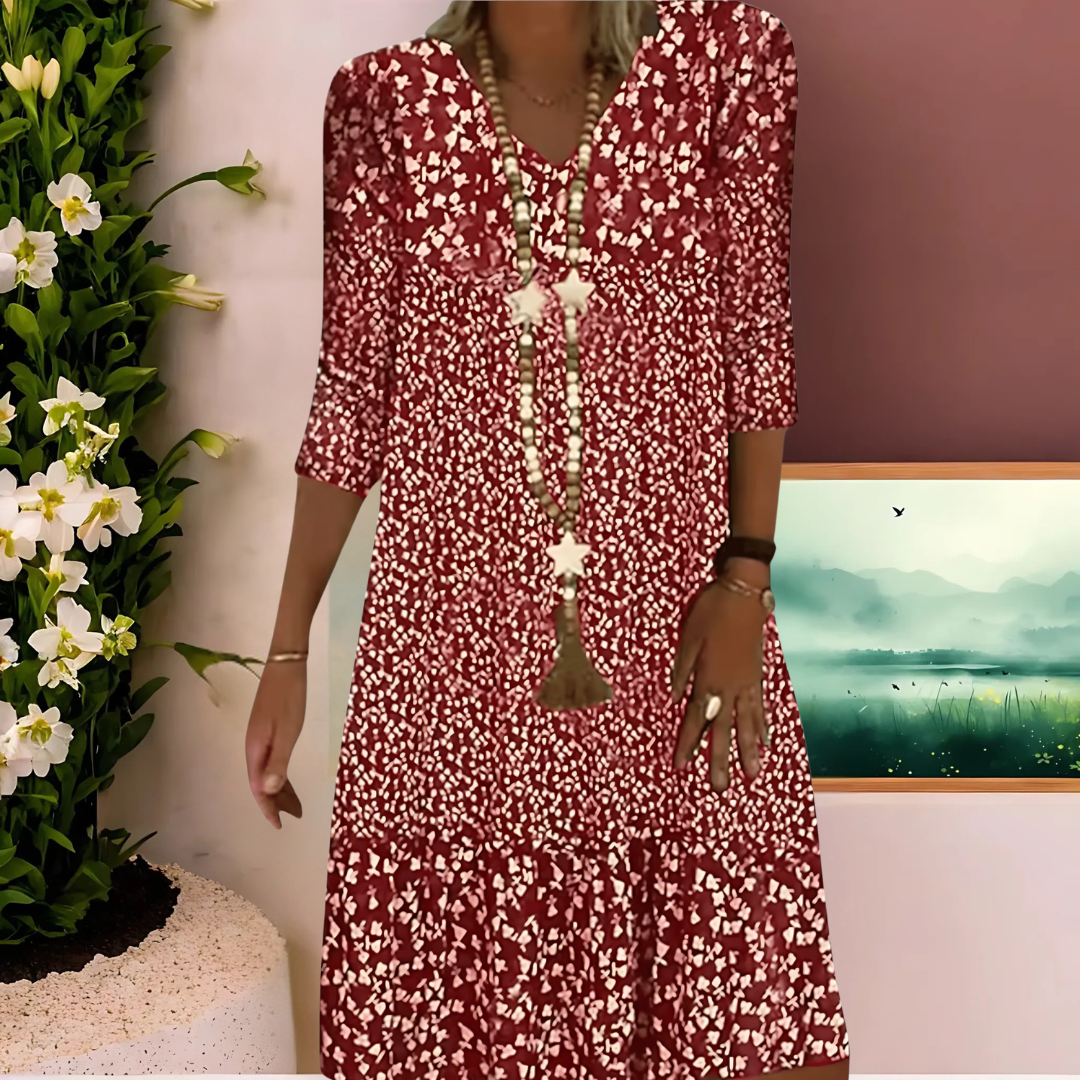 Robe Midi Femme Fleurie Bohème - Fiona