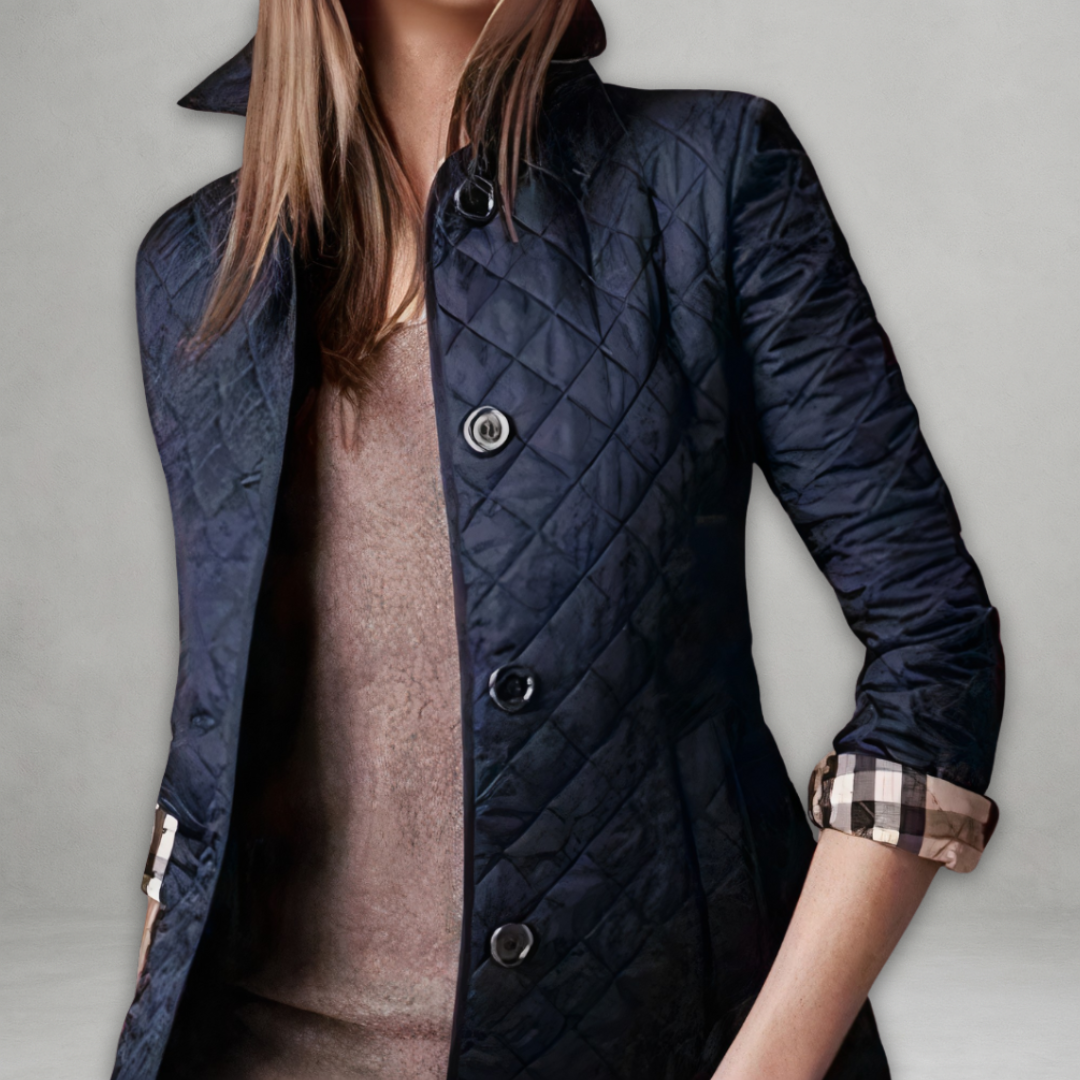 Sylvie - Veste Élégante Matelassée à Carreaux