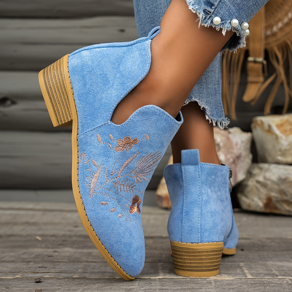 Camille - Bottines Chic Vintage Brodées