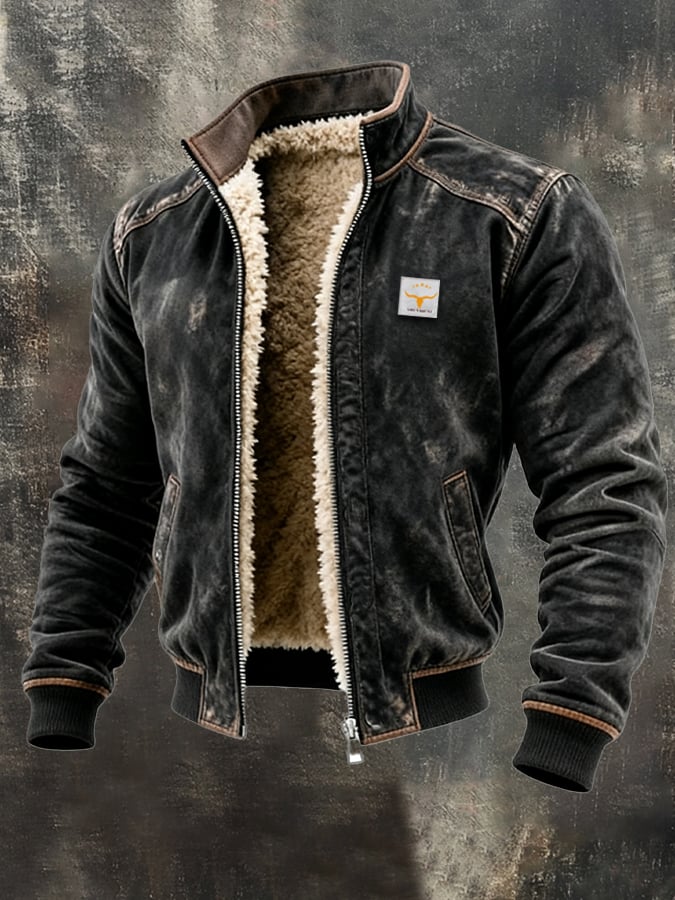 Julien - Veste Intemporelle Simili Cuir Fourrée