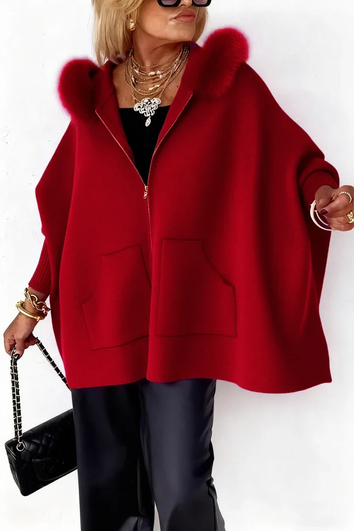 Florence - Veste Stylée Polaire Courte à Capuche