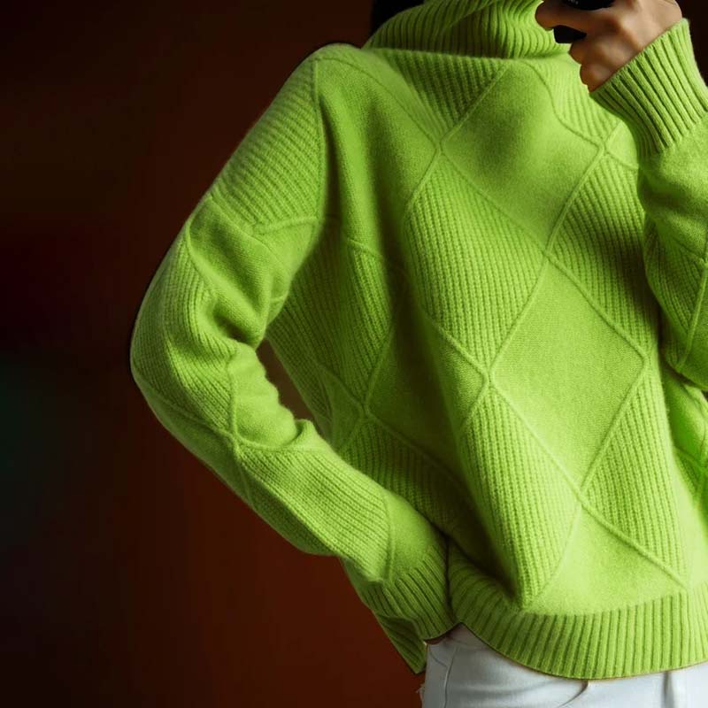 Isabelle - Pull Élégant Oversize Col Roulé