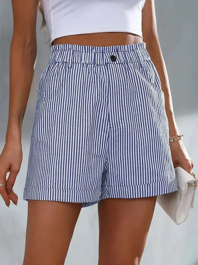 Éva - Short - Décontracté, Rayures Stylées - Femme