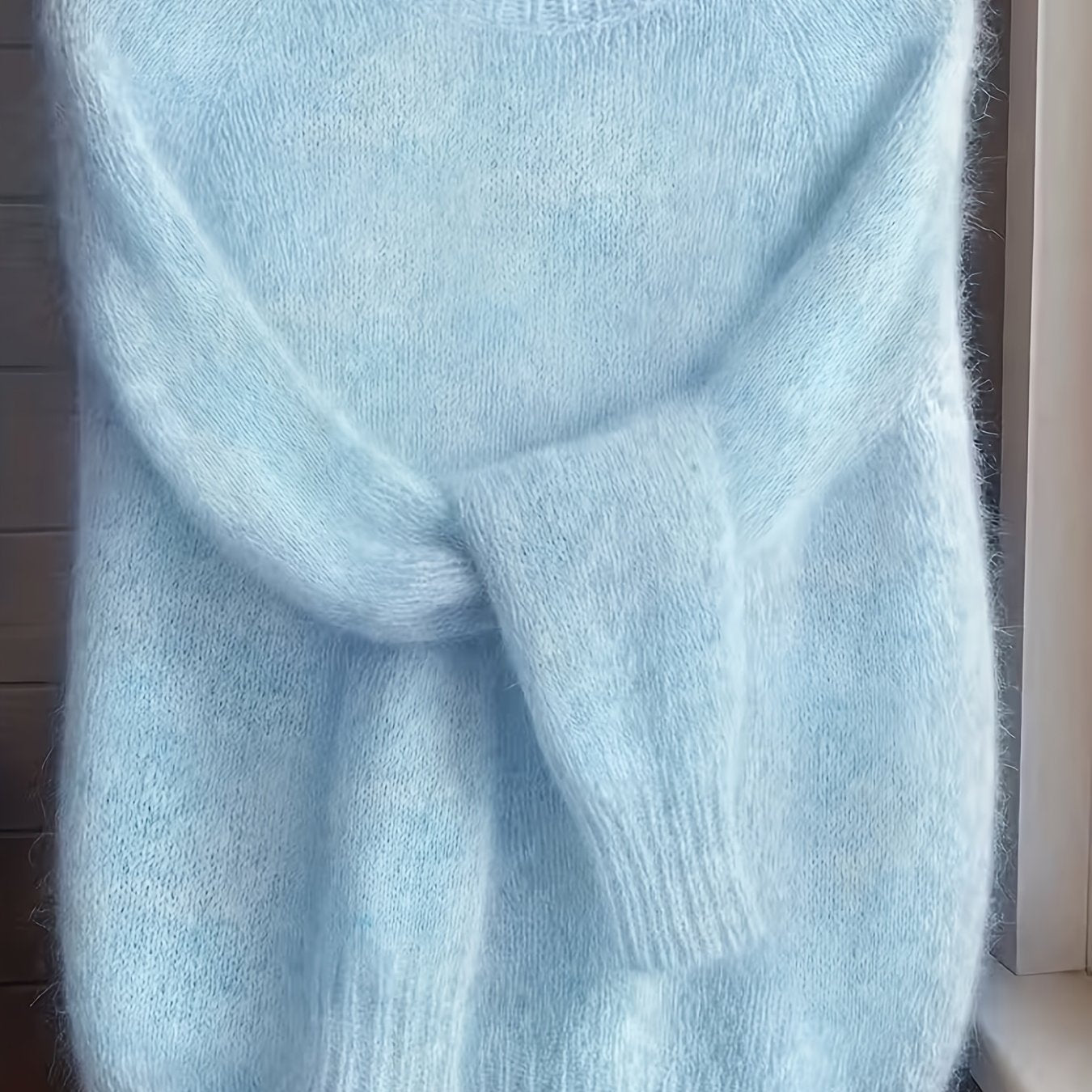 Nathalie - Pull Féminin Mohair Col Rond