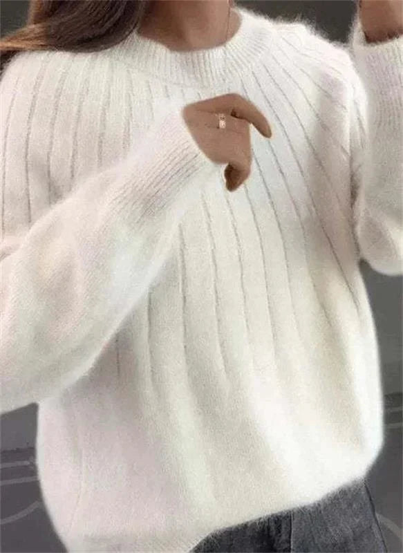 Charlotte | Pull Élégant Mohair Col Rond