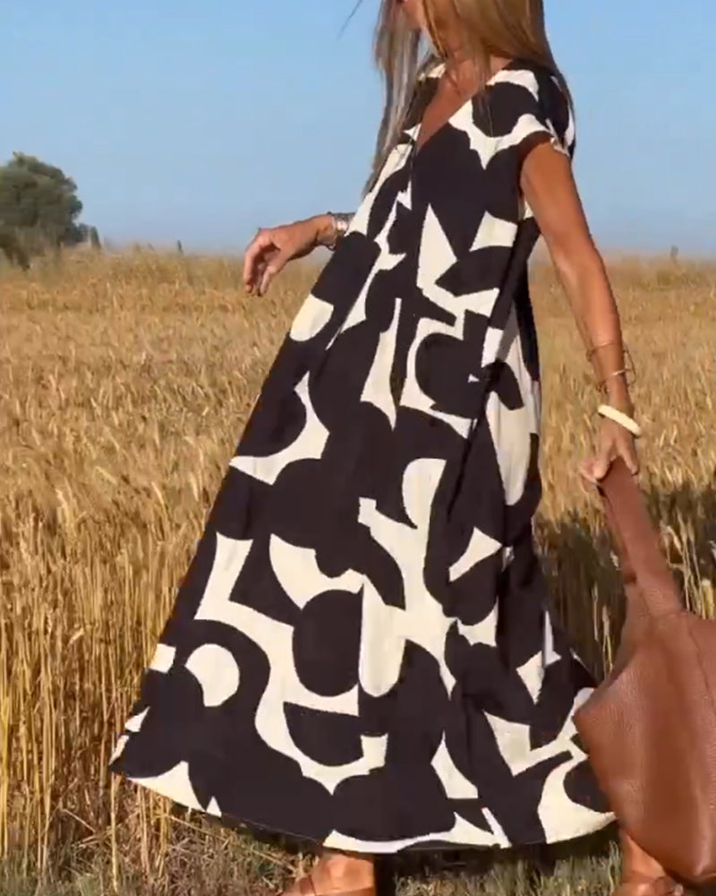 Robe longue femme imprimée été - Diane