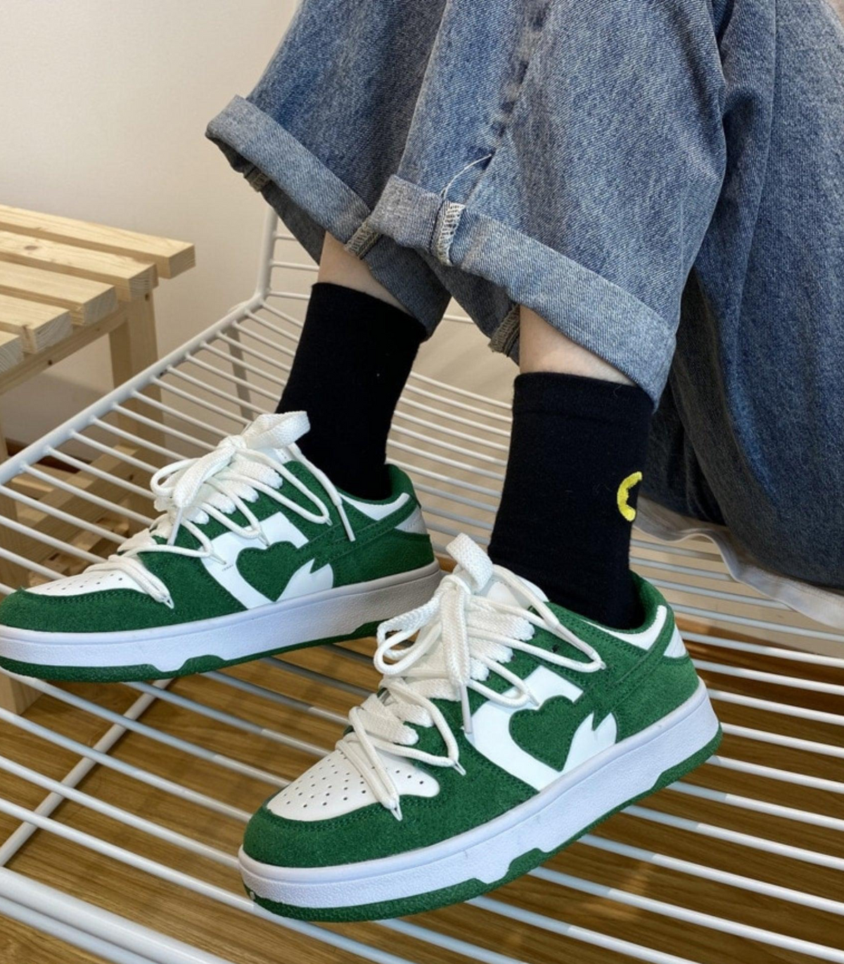 Pascale - Baskets Chic Imprimé Cœur