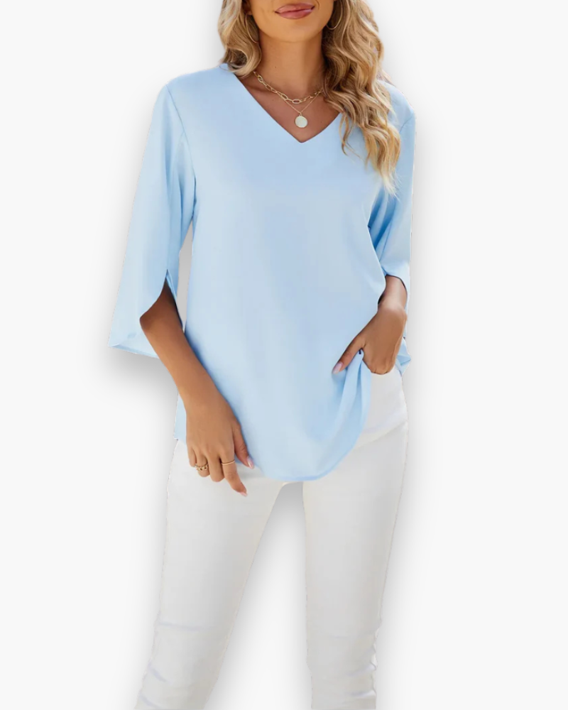 Blouse élégante femme | Col en V 2