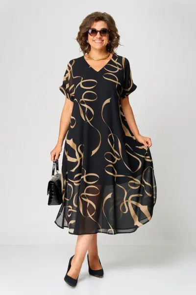 Robe Midi Femme Chic Élégante - Laura
