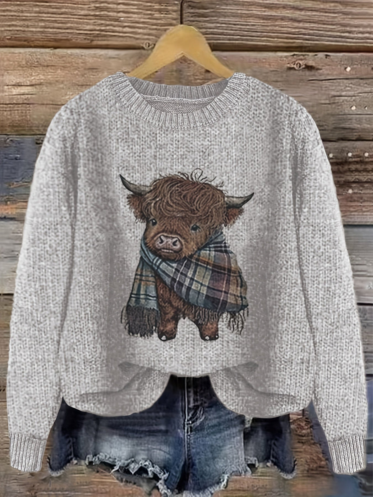 Aurélie - Pull Chic Imprimé Vache