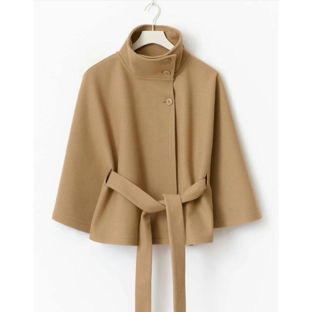 Chantal | Manteau Élégant Cape Col Montant