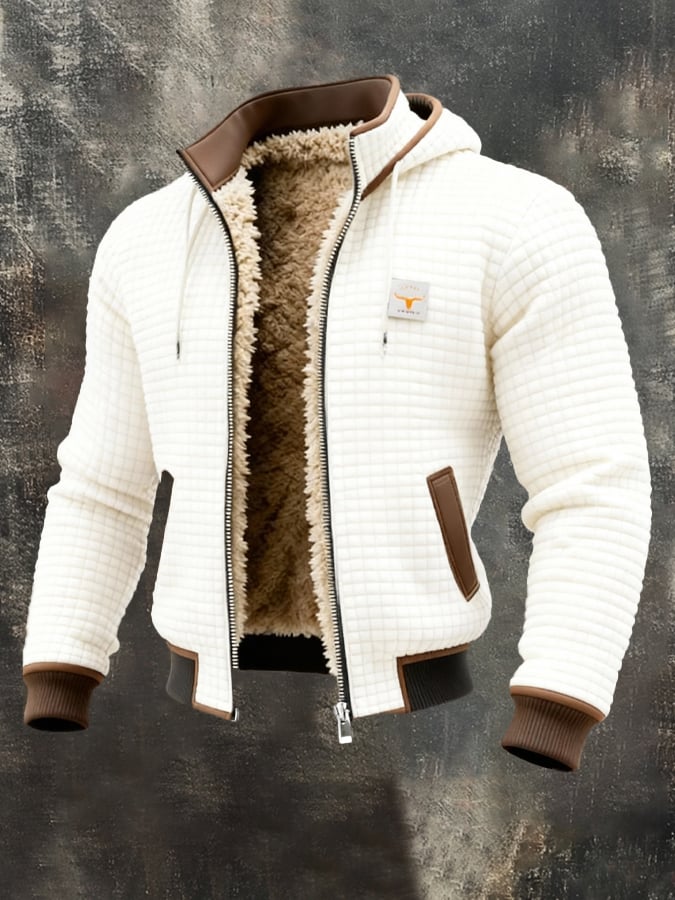 Laurent - Veste Moderne Tricot Doublée Sherpa
