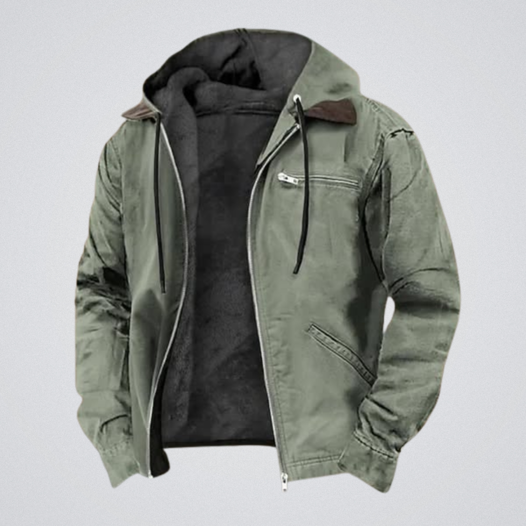 Olivier - Veste Intemporelle Doublée Sherpa à Capuche