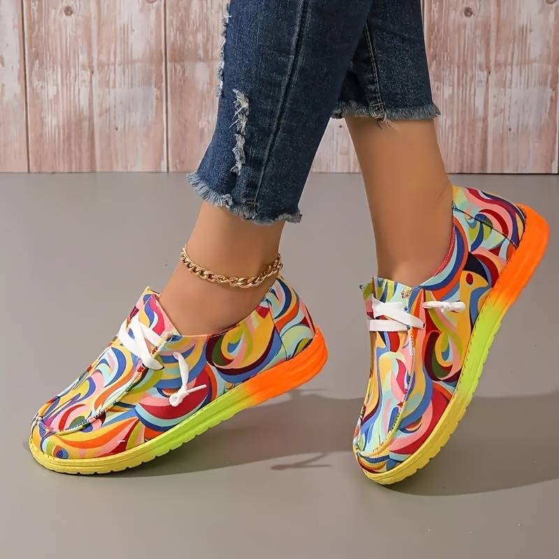Nadine - Baskets Stylées Imprimé Multicolore