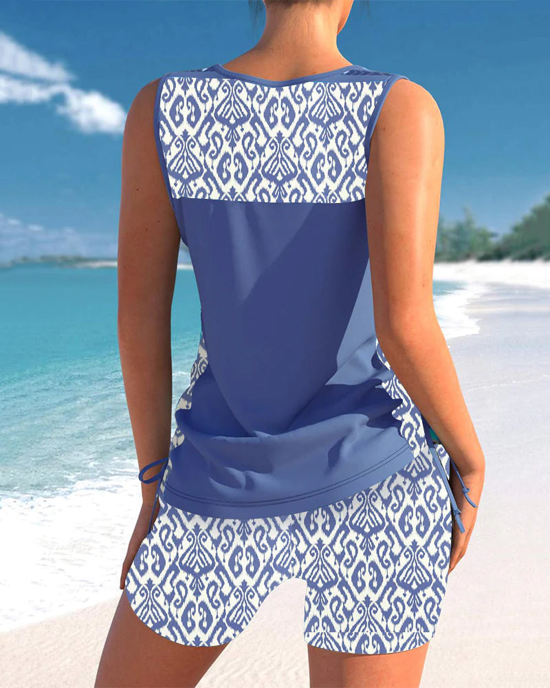 Margot - Tankini À Imprimé Feuillage Avec Tissu Léger