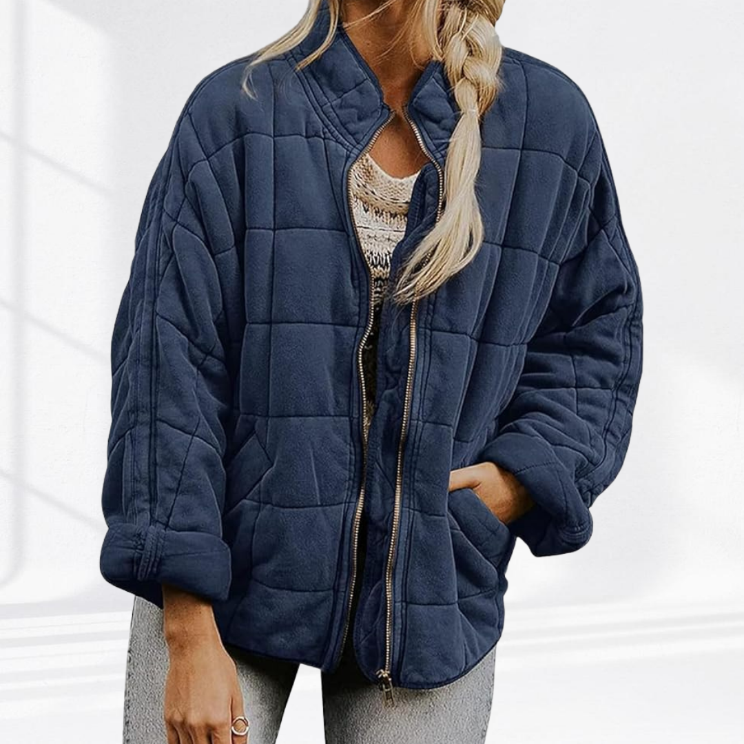 Chloé - Veste Élégante Matelassée Col Montant
