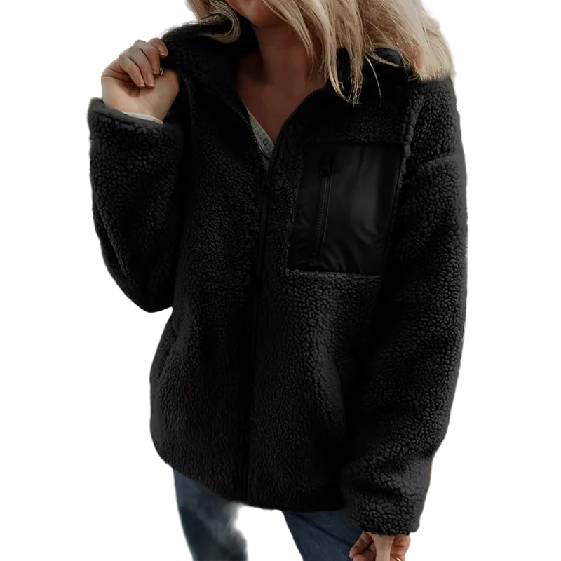 Juliette | Veste Chic Teddy Col Montant
