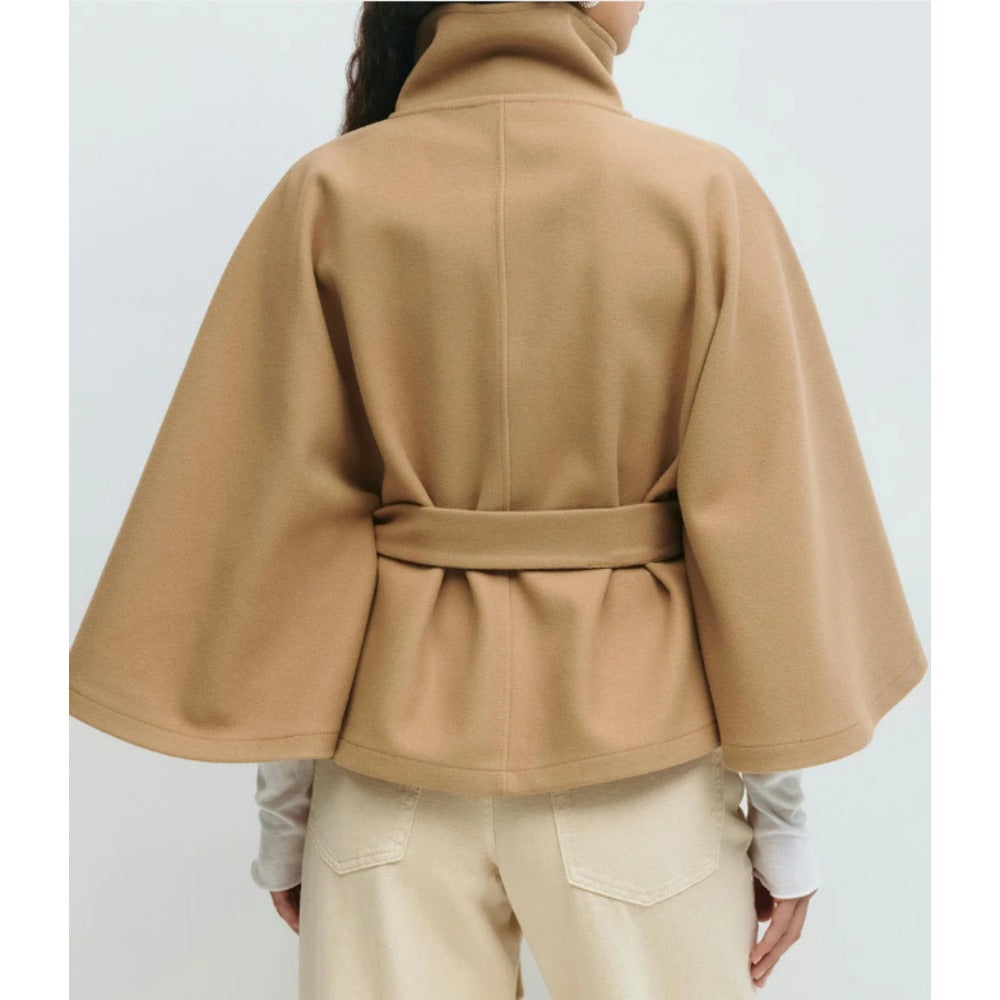 Chantal | Manteau Élégant Cape Col Montant