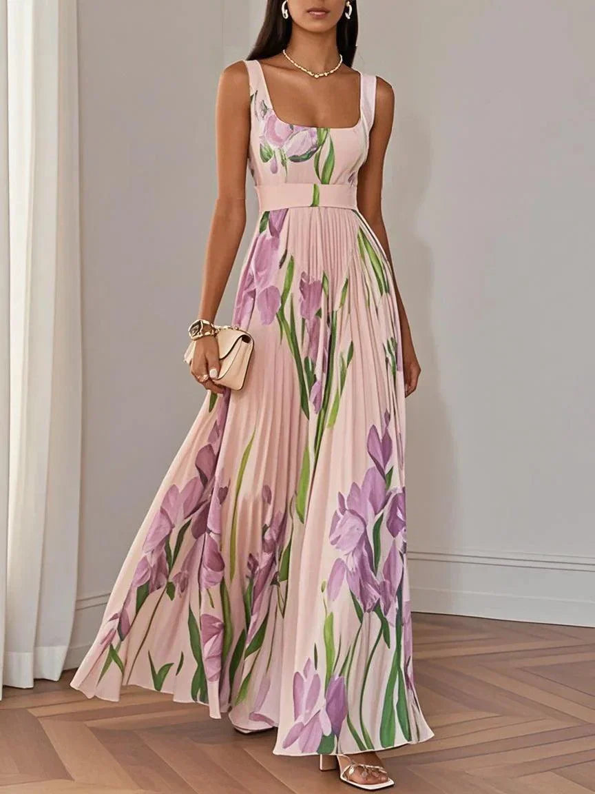 Valérie - Robe Longue Femme Fleurie Élégante