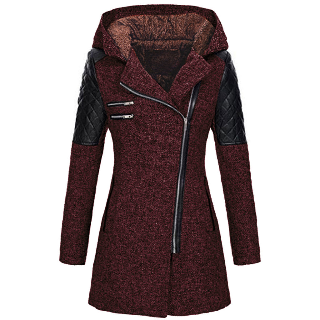 Marguerite - Manteau Élégant Zippé Asymétrique