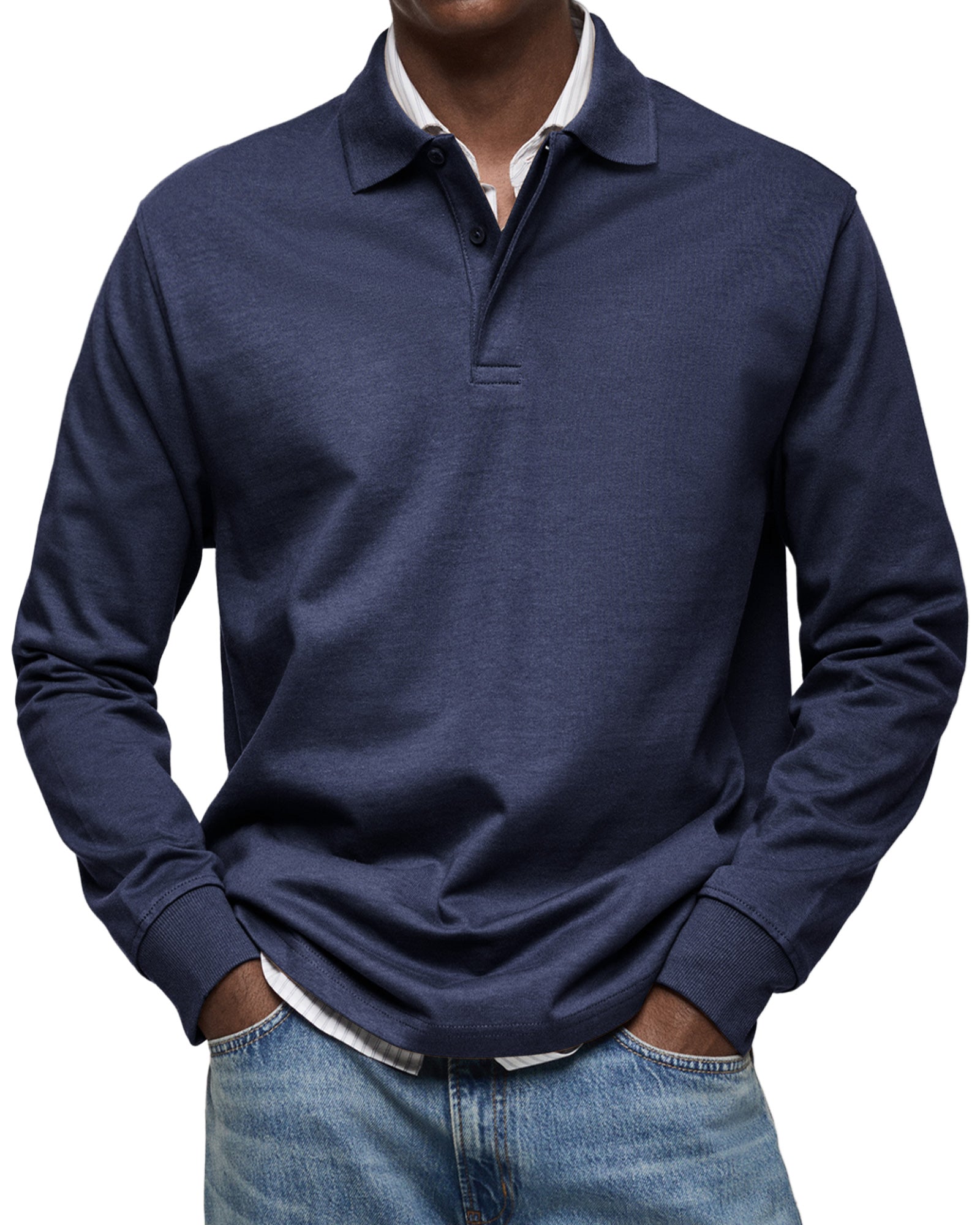 Adrien – Polo homme à manches longues luxe