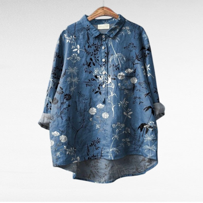 Caroline - Blouse Fleurie Élégante Femme