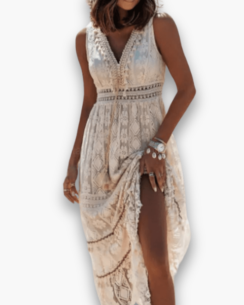 Robe Bohème Élégante pour Femme | Élégance Midi 1