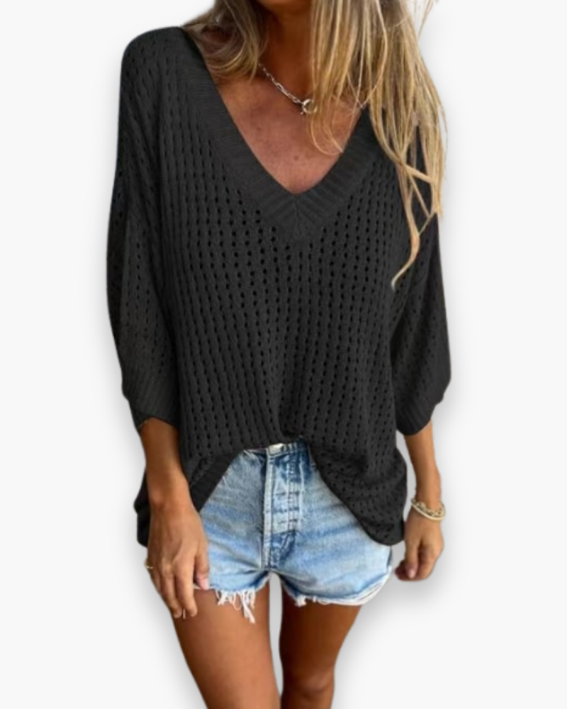 Top de loisirs élégant femme | Col en V 6