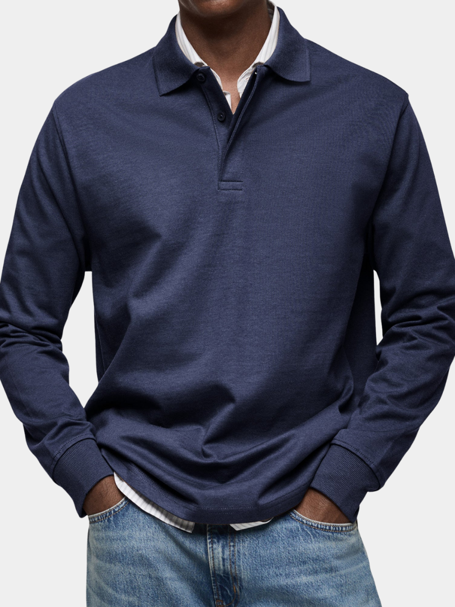 Adrien – Polo homme à manches longues luxe