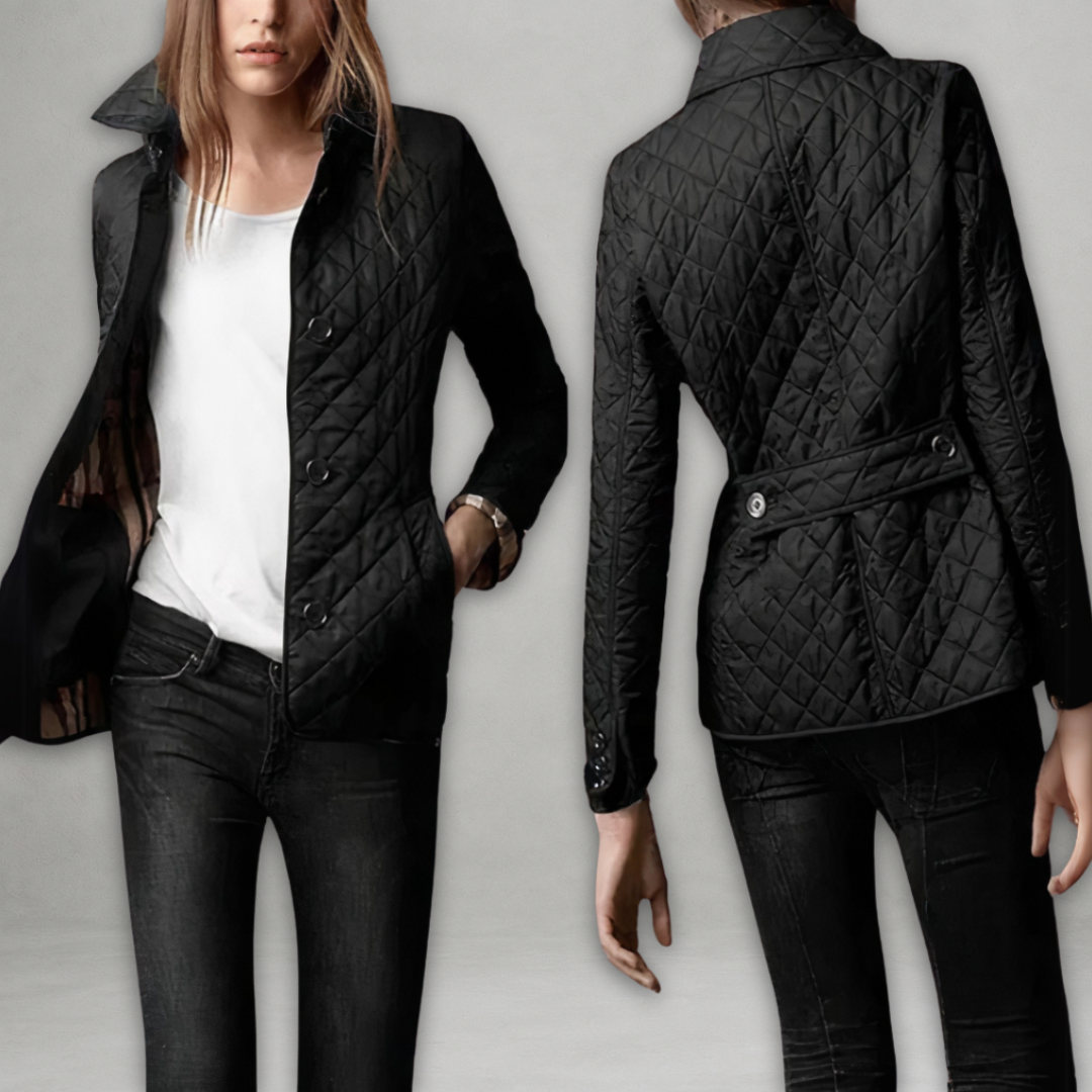 Sylvie - Veste Élégante Matelassée à Carreaux