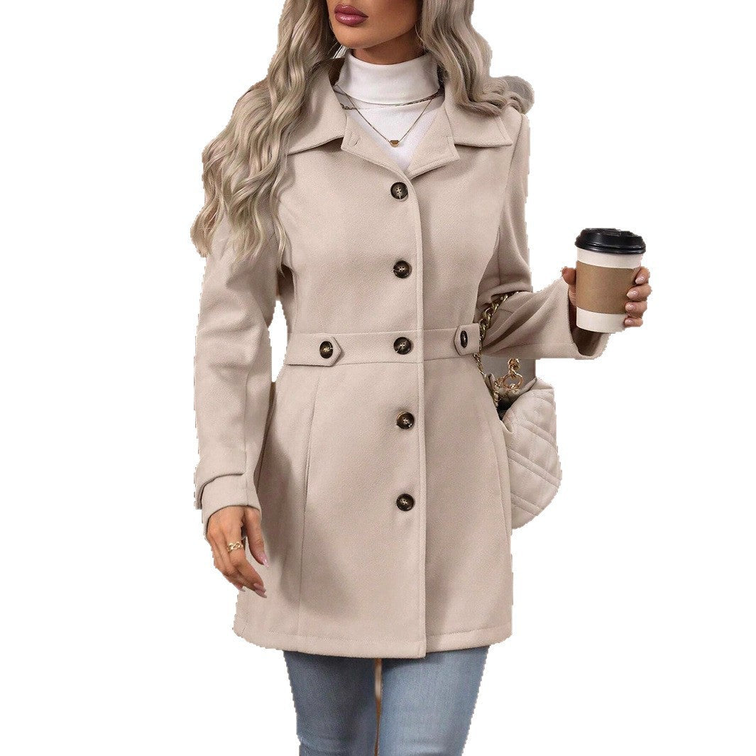 Catherine | Manteau Élégant Mi-Long Ceinturé