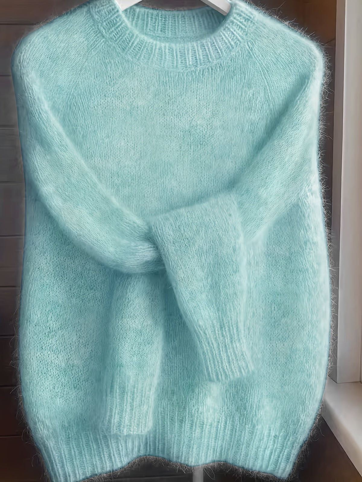Nathalie - Pull Féminin Mohair Col Rond